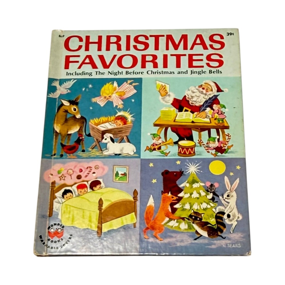 Wonder Books Christmas Favorites HC Book 1951 Vintage Holiday Stories